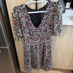 Dynamite Black Floral Dress